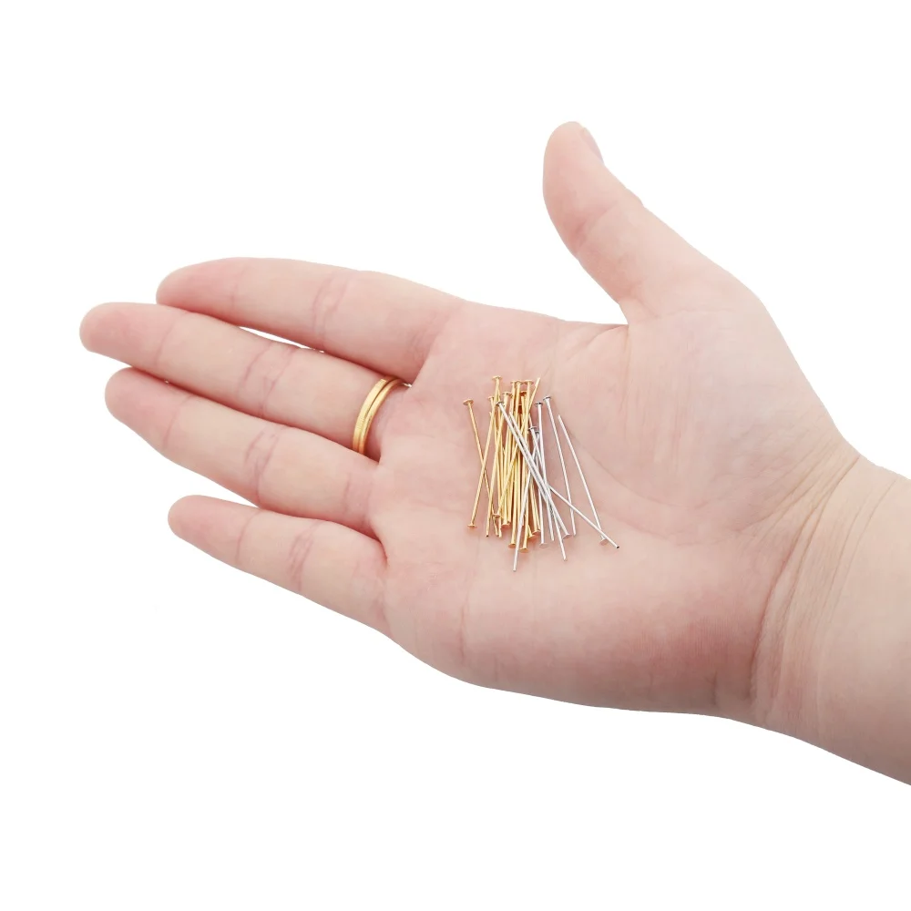 Штифты для сережек позолоченные с плоским наконечником 20/30/40 мм 100 шт./лот |