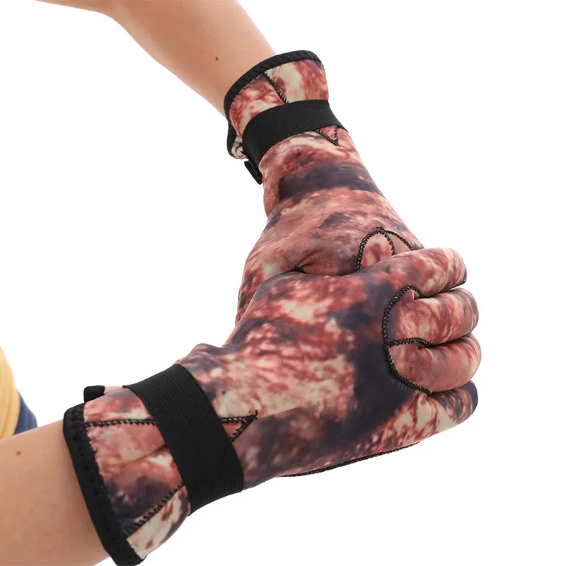 Камуфляжные неопреновые перчатки с крючком и петлей 3 мм для дайвинга подводной