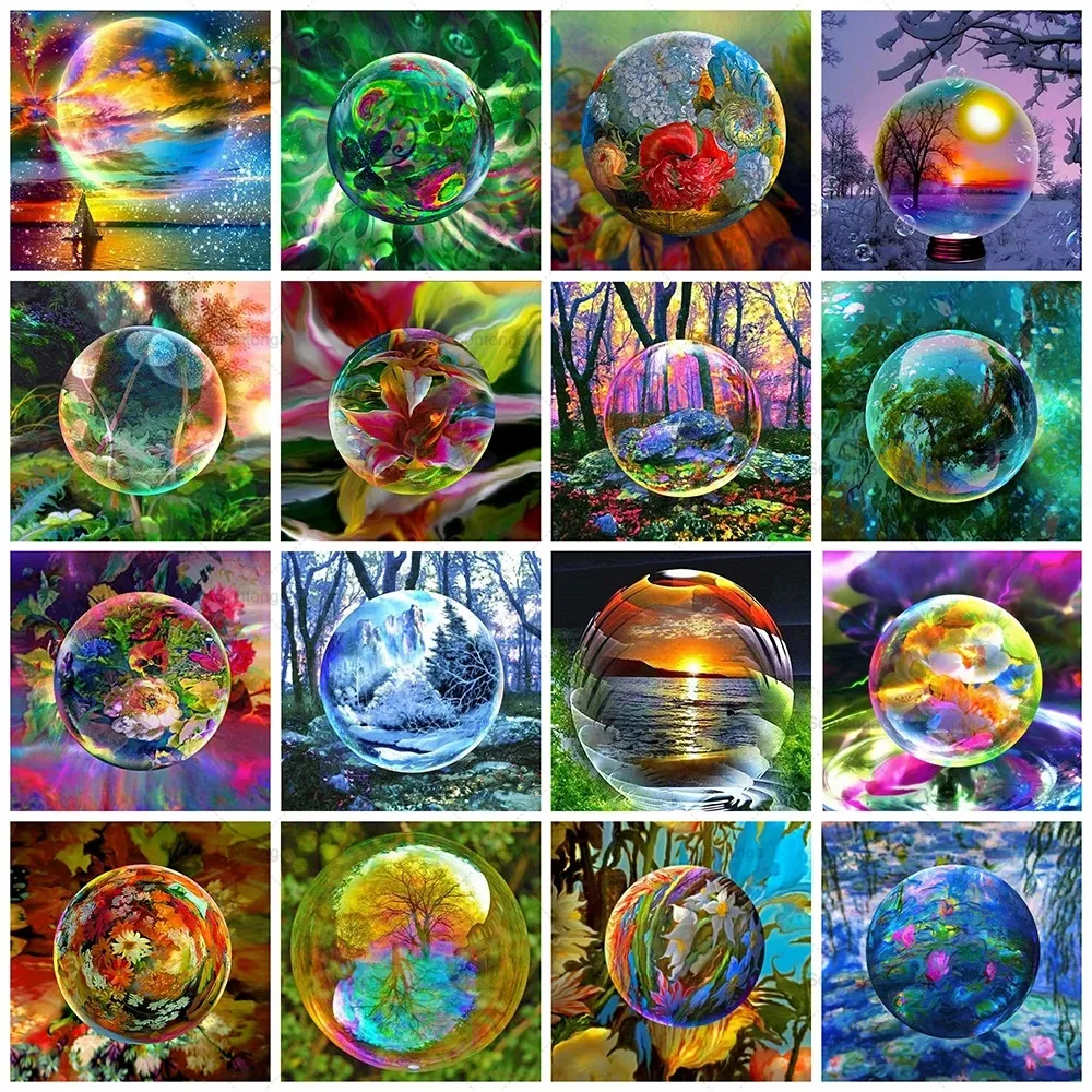 

Sontonga Diamond Painting Full Square Drill Landscape Diamond Embroidery Glass Ball Rhinestone Pictures Home Decoration Art
