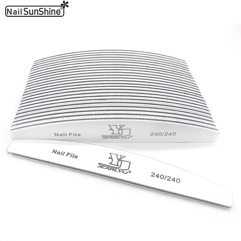 

50 pcs Professional Nail File Sandpaper 240/240 Nail Buffer pilnik do stop Diamond Tips Manicure Tools Sanding Polish Nail Files