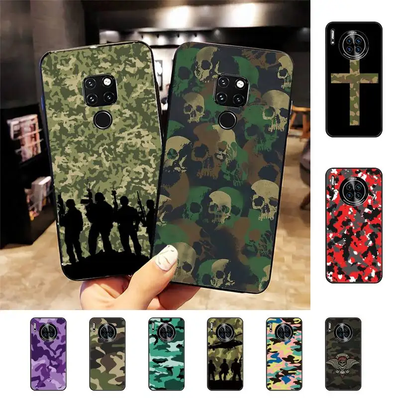 

Camouflage Pattern Camo military Army Phone Case For Huawei Nova 3I 3E mate 20lite 20Pro 10lite Luxury funda case