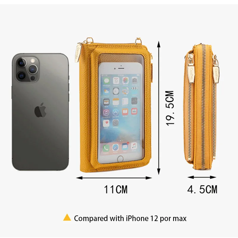 Fashion Touchable Small Crossbody Shoulder Bags For Women Pu Leather Brand Designer  Female Cell Phone Bag Mini Messenger Purse