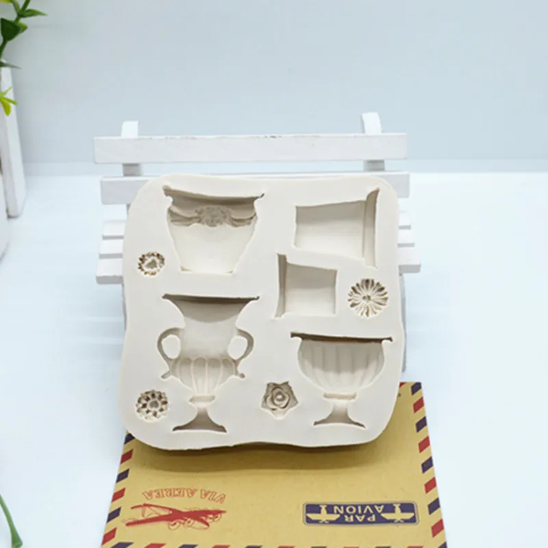 Luyou 1 шт. цветочный горшок форма для выпечки тортов Силиконовая Форма Fondant