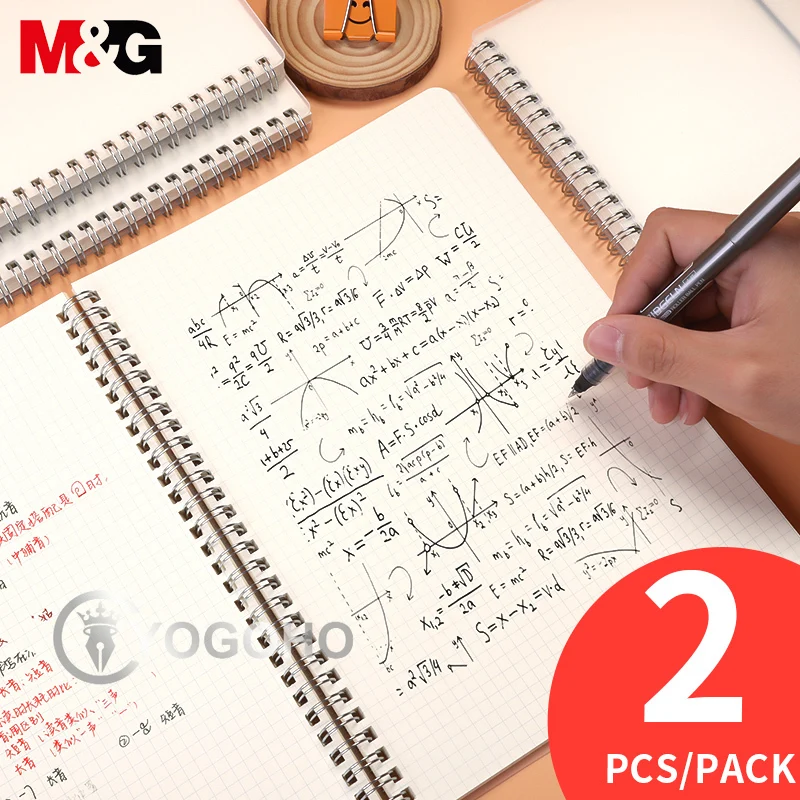 

M&G A4/A5/B5/A6 A5/B5 Loose Leaf Notebook Blank Grid Line Dot Paper Spiral Binder Note Book Weekly Planner Office Supplies
