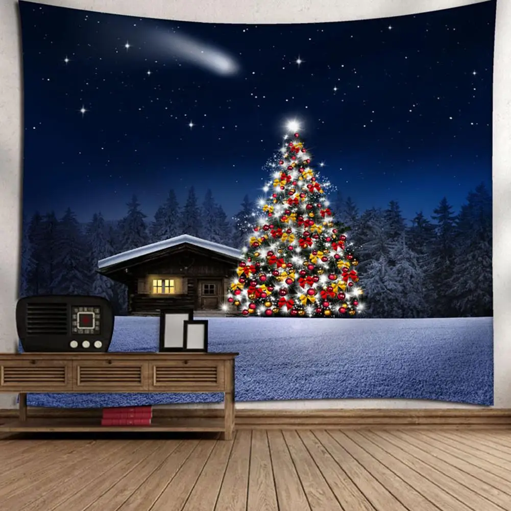 Настенный Гобелен рождественское покрывало Xmas печати гобелен йога коврик ковер