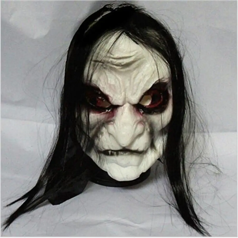 

Halloween Zombie Mask Props Grudge Ghost Hedging Zombie Mask Realistic Masquerade Halloween Mask Long Hair Ghost Scary Mask