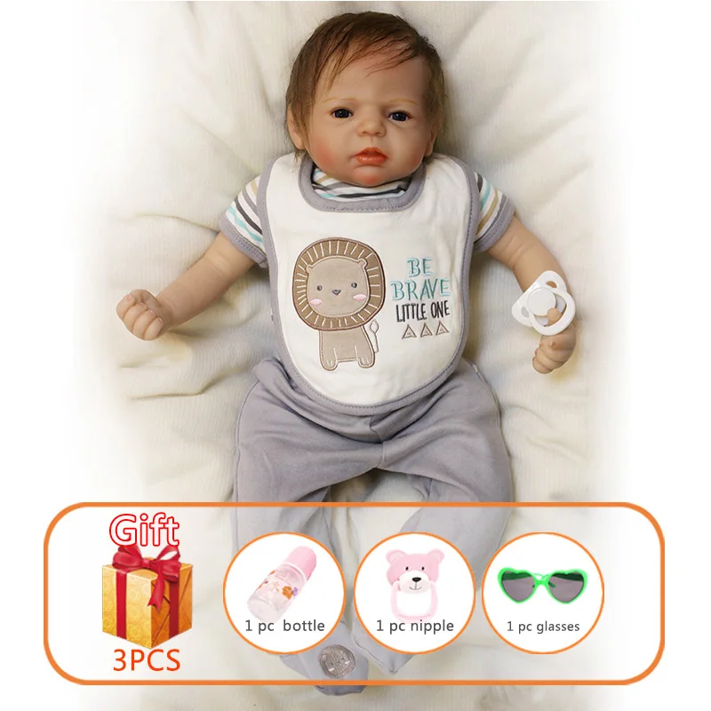 22 дюйма силиконовые детские куклы Reborn Baby Doll реалистичные игрушки для новорожденных кукла ручной работы для малышей куклы с одеждой подарок для детей
