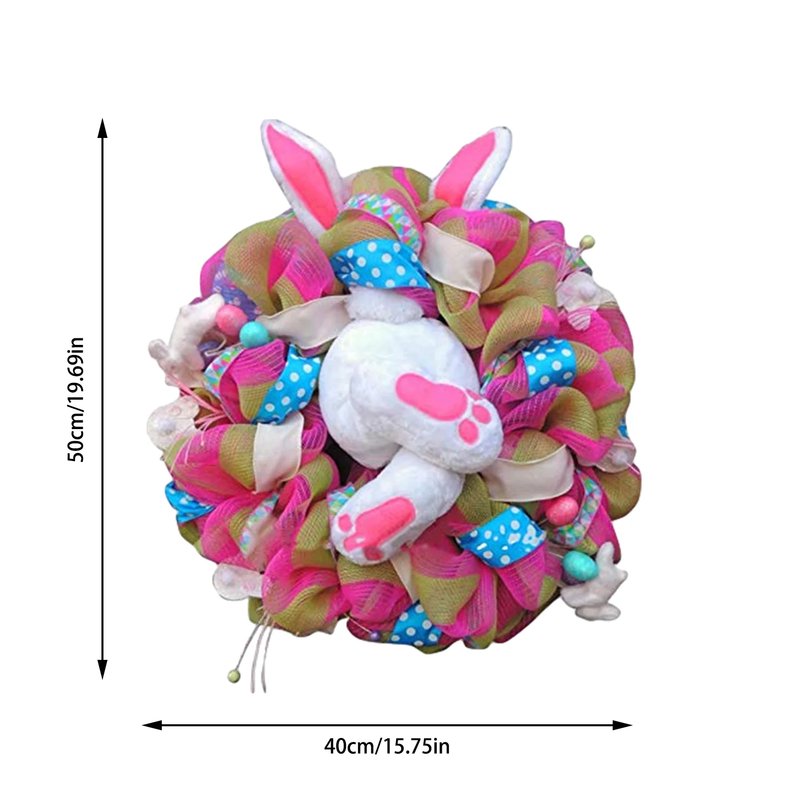 

Happy Easter Egg Decoration Front Door Bunny Wreath For Home Party DIY Craft Kids Gift Favor Easter Decoration Supplies
