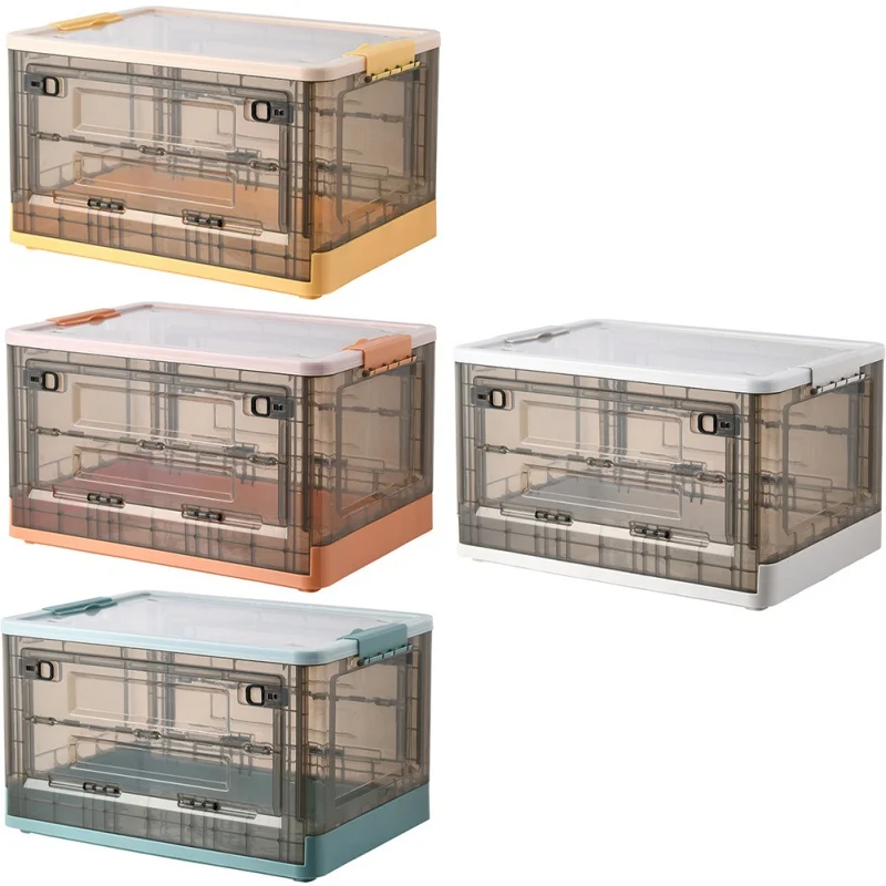Transparent Storage Box Solid And Durable Foldable Plastic New Boxes With Wheels For Home Use 2020 | Дом и сад