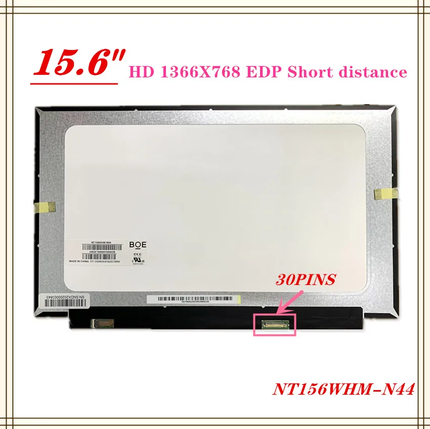 

NT156WHM-N44 V8.0 NT156WHM-N35 P/N 5D10P53898 HD 1366X768 Matte 30 Pin LCD Screen 15.6" Panel Replacement Tested Grade A+