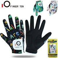 new 6 pcs golf gloves junior breathable left right hand soft glove rain grip hot wet for age 2 10 kids boy girl dorp shipping