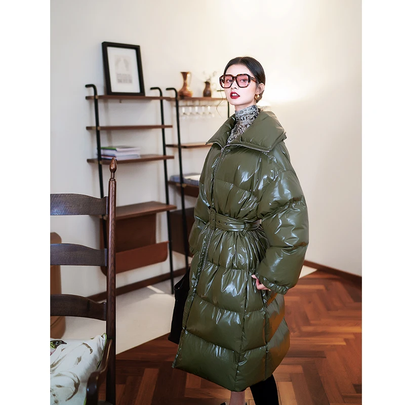 Женская одежда 2019 зимняя новая Корейская версия свободная выше колена длинная