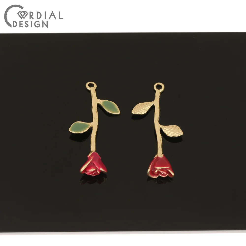 

Cordial Design 50Pcs 21*41MM Jewelry Accessories/Hand Made/Pendant/Flower Shape/DIY/Paint Effect/Charms/Findings & Components