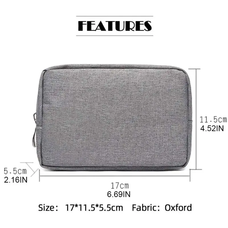 

Lightweight Travel Cosmetic Makeup Bag Digital Earphone Organizer USB Flash Drives Toiletry Case Coin Purse Pouch Storage