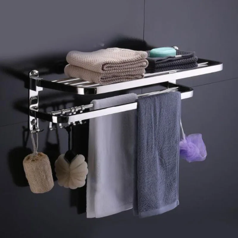 

Вешалка для полотенец 38 см/48 см, алюминиевый органайзер, настенная полка для хранения для раздевалки, аксессуары для полотенец