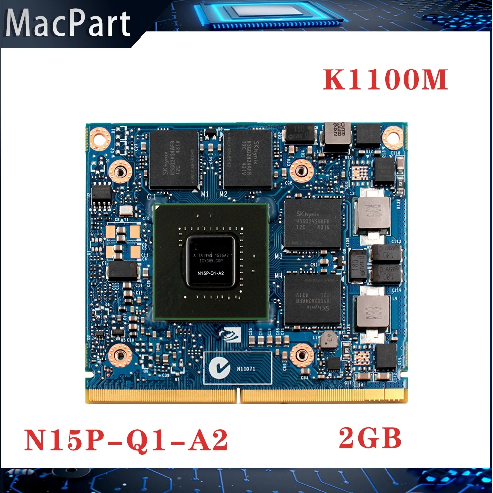 Фотографическая карта Quadro K1100M N15P-Q1-A2 K2100M N15P-Q3-A1 GDDR5 2GB Для iMac A1311 2010 2011 A1312 2009 лет |