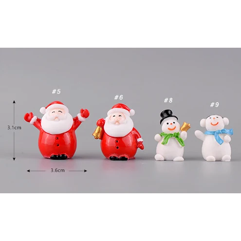 Santa Claus snowman BAIUFOR Рождественский миниатюрный Санта Клаус сани олень подарок поезд статуэтки для террариума Феи садовый Декор снежный Пейзаж Модель - Цвет: Santa Claus snowman