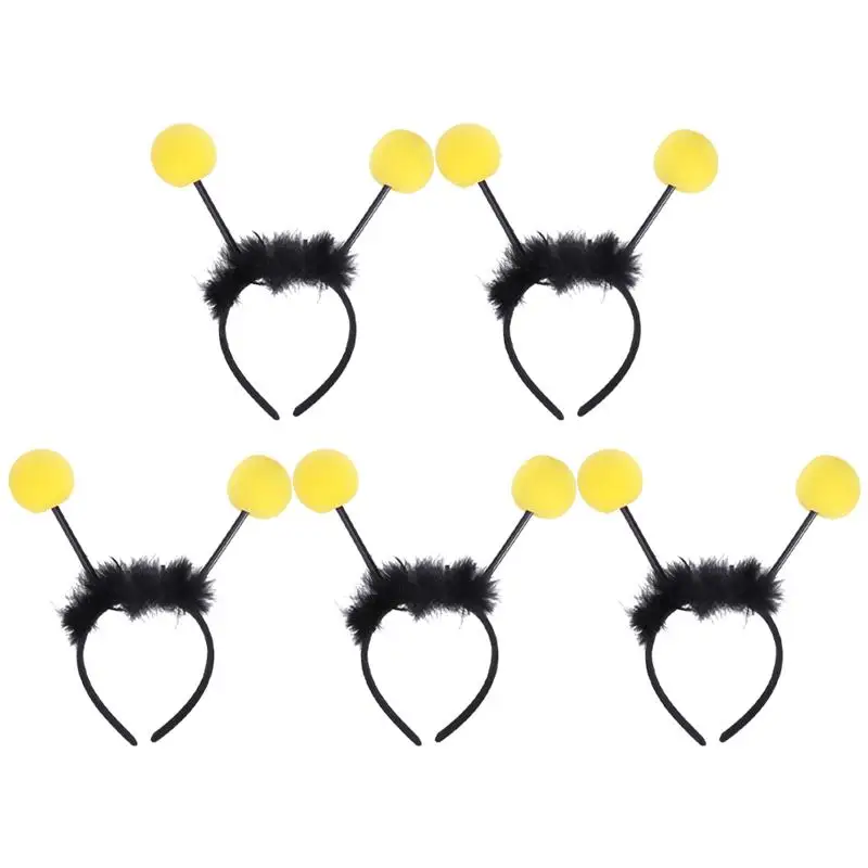 

5Pcs Bee Hairband Cosplay Headdress LED Glowing Headwear for Party festival Holiday Halloween