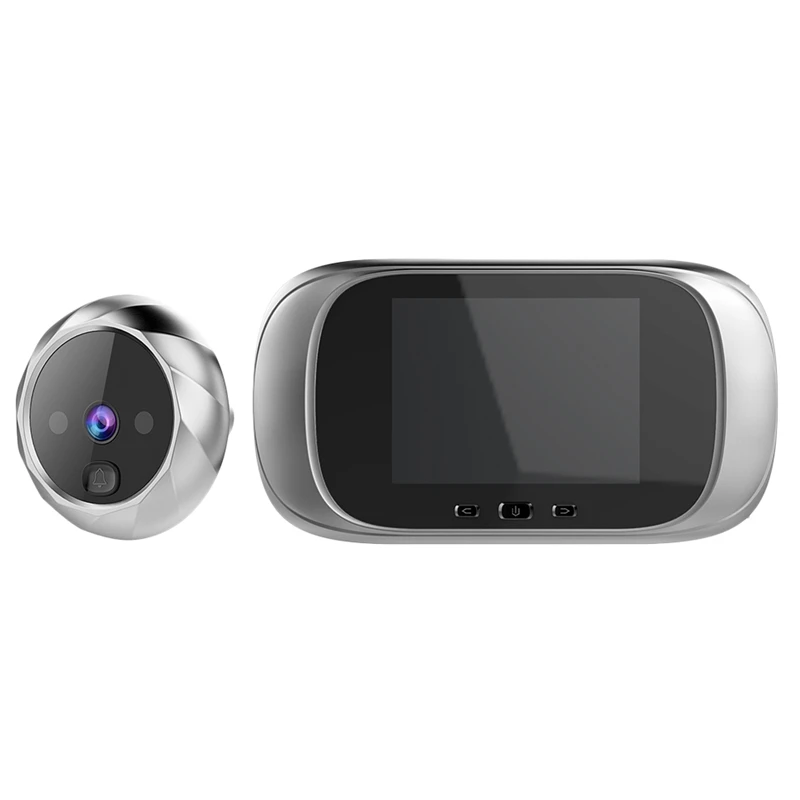 2.8 Inch Lcd Color Screen Digital Doorbell Electronic Peephole Night-Vision Motion Sensor Door Camera Viewer Silver | Электроника