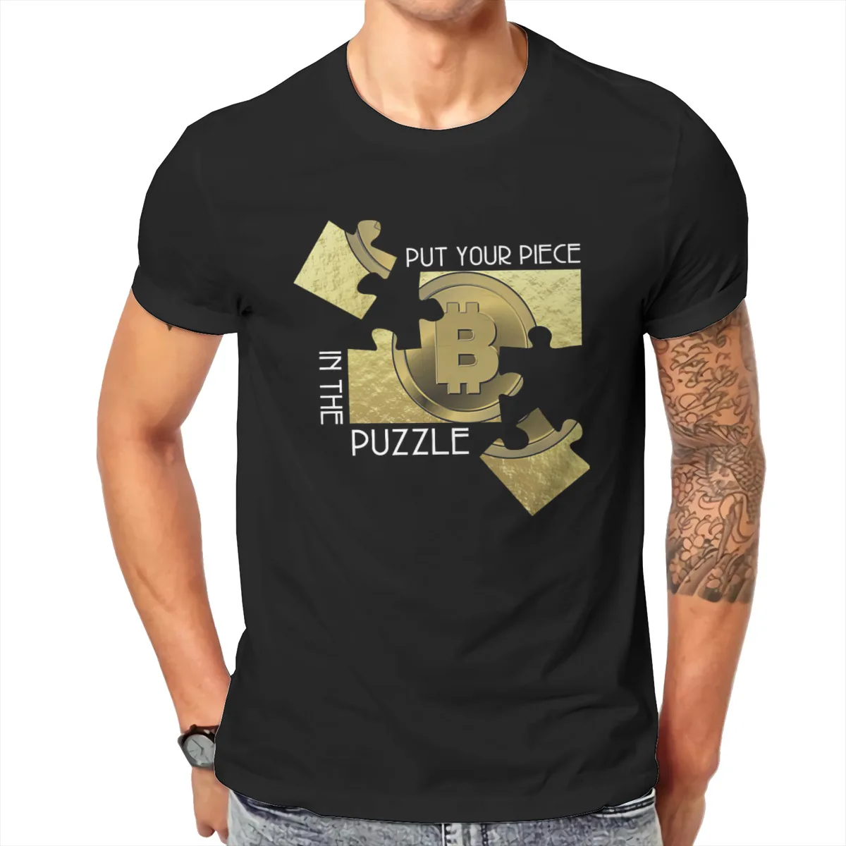 

Bitcoin cryptocurrency T shirt Men T shirt summer T-shirt