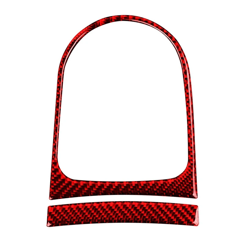 

2 шт., красная панель коробки переключения передач из углеродного волокна для Ford Mustang 2015-2019