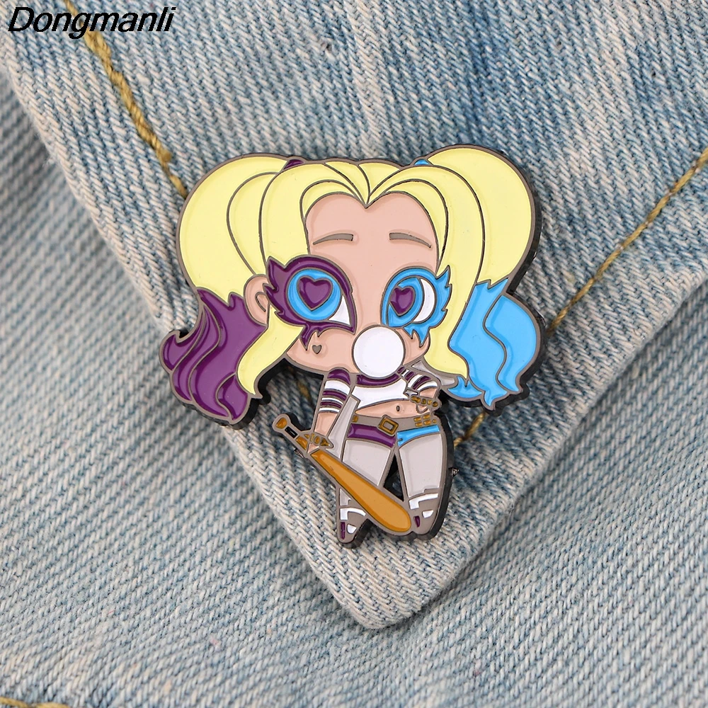 

DZ238 Girl Hard Enamel Pins Badge Backpack Collar Lapel Women Men Fashion Jewelry
