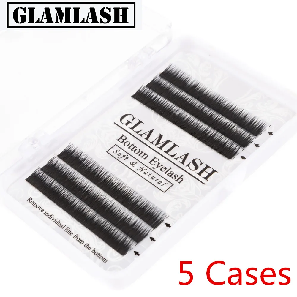 GLAMLASH 5 Чехлы мм 6 7 0 1 J Crul нижние ресницы черные Цвет бровей наращивание ресниц
