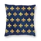 Королевский Золотой синий гранж цветок лисы наволочка 45x45 см домашний Декор 3D печать Лилия Цветок диванная подушка для автомобиля Двусторонняя