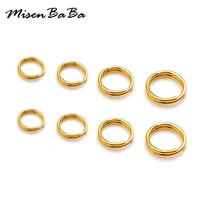 200pcslot 3 4 5mm stainless steel key chains open jump rings double loops gold color split rings connectors for jewelry making