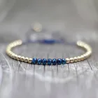 Браслет женский с разноцветными циркониевыми бусинами 4 мм, плетеный браслет с регулируемыми нитями, Ювелирное Украшение