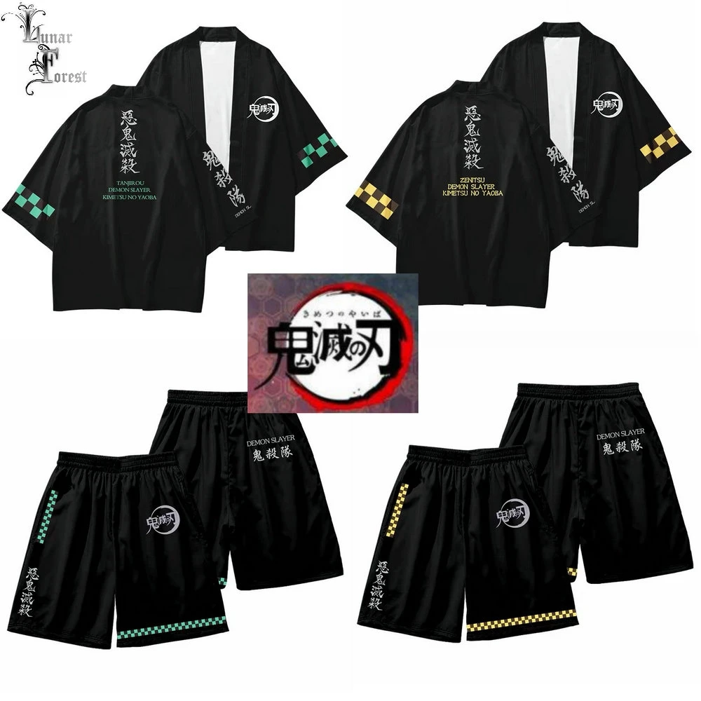 

Anime kimono demon slayer kimetsu no yaiba design japan kimono men boys haori yukata cosplay costume men cardigan kimono pajamas