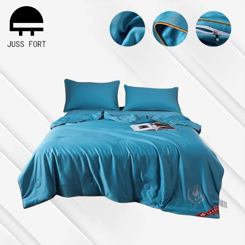 Летнее шелковое воздушное одеяло для комнаты мягкое дышащее тонкое покрывало