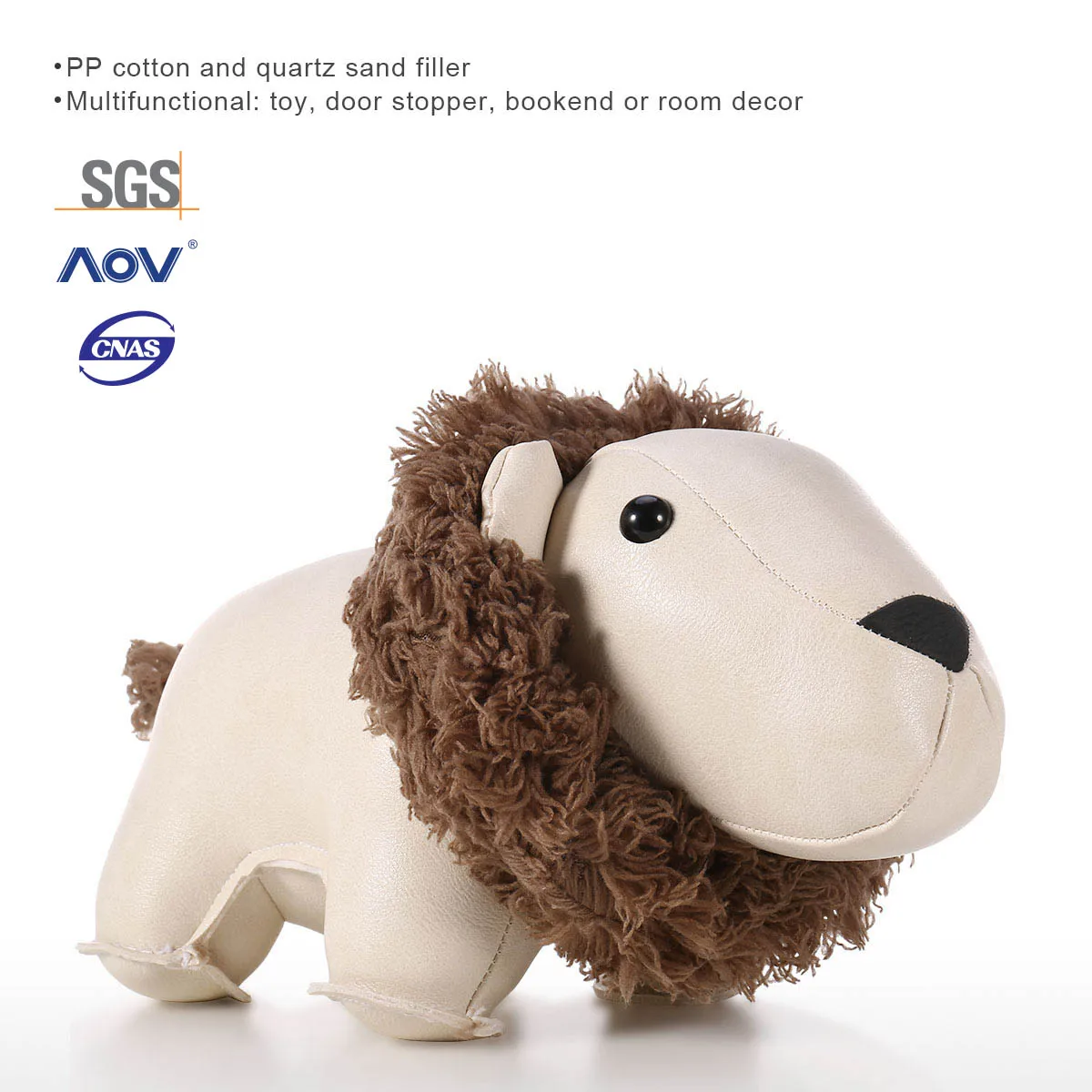 

New Leather Lion Door Stopper Animal Toys Door Stop Cute Household Doorstop Decorative Leather Sculpture Door Stopper 2019