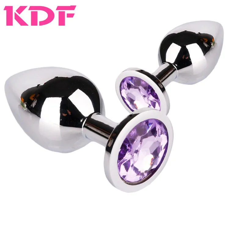 Интимная металлическая Анальная пробка с кристаллами ювелирные изделия гладкая