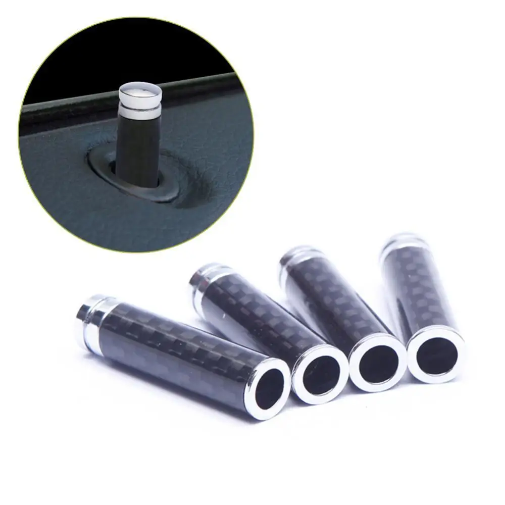 

4 шт., булавки для дверного замка автомобиля, из углеродного волокна