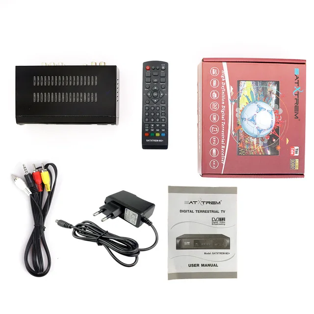 only box Satxtrem M2 Plus DVB-T2 HD Receive With Remote Control TV Turner Support Youtube AC3 PVR EPG Digital DVB-T2 Receiver Android - Цвет: only box