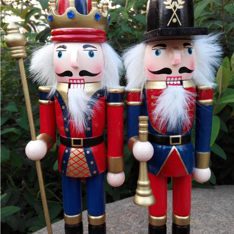 1pcs/lot Christmas Decorations 30cm The Nutcracker Puppet Home Garden Ornament Wood Etiquette Soldiers For Party Supplies | Дом и сад