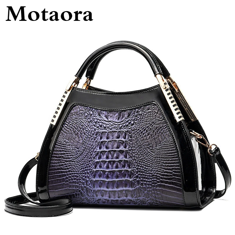 MOTAORA 2022 новая женская сумка через плечо винтажная кожаная ретро крокодиловая
