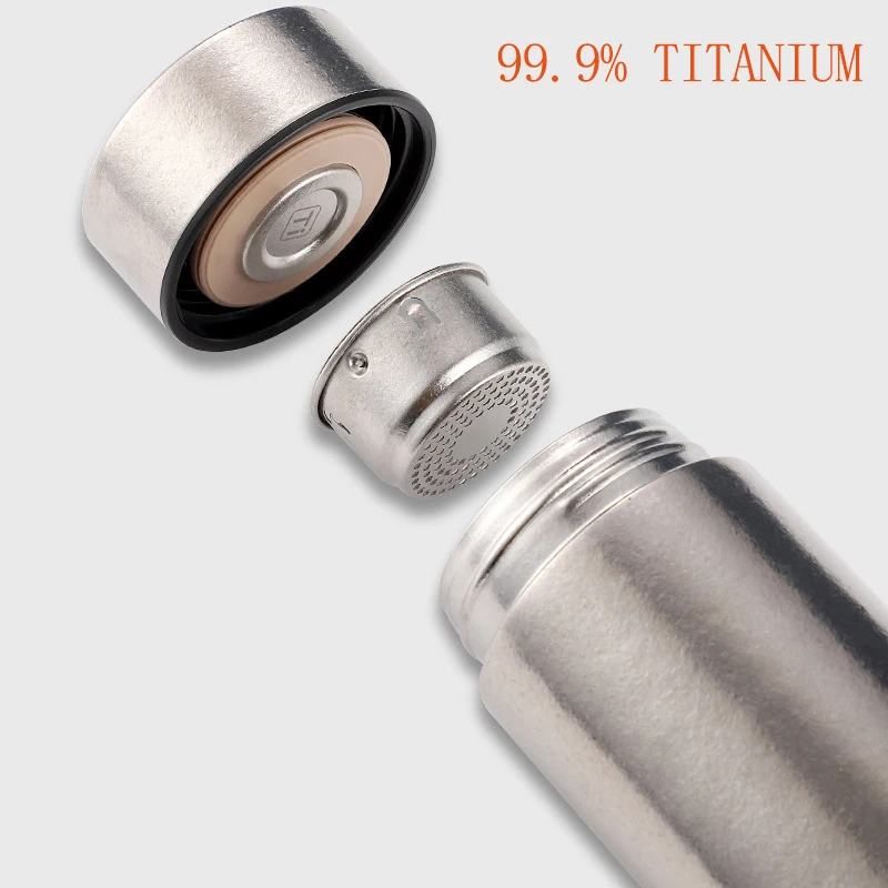 99.9% титановый термос с двойными стенками из нержавеющей стали бутылки для воды 350