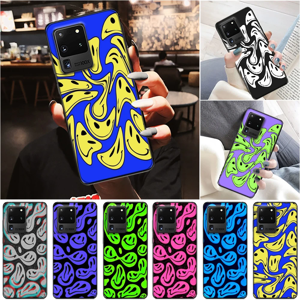 

Funny Smiley Face Pattern Smiley Phone Case For Samsung Galaxy S20 S10 S9 S8 Lite Plus Ultra S20 FE S10E Cases Coque Carcasa