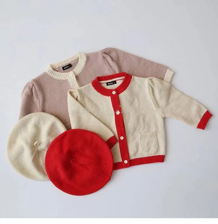 Новые осенние детские шапки-береты для девочек винтажные вязаные шапки