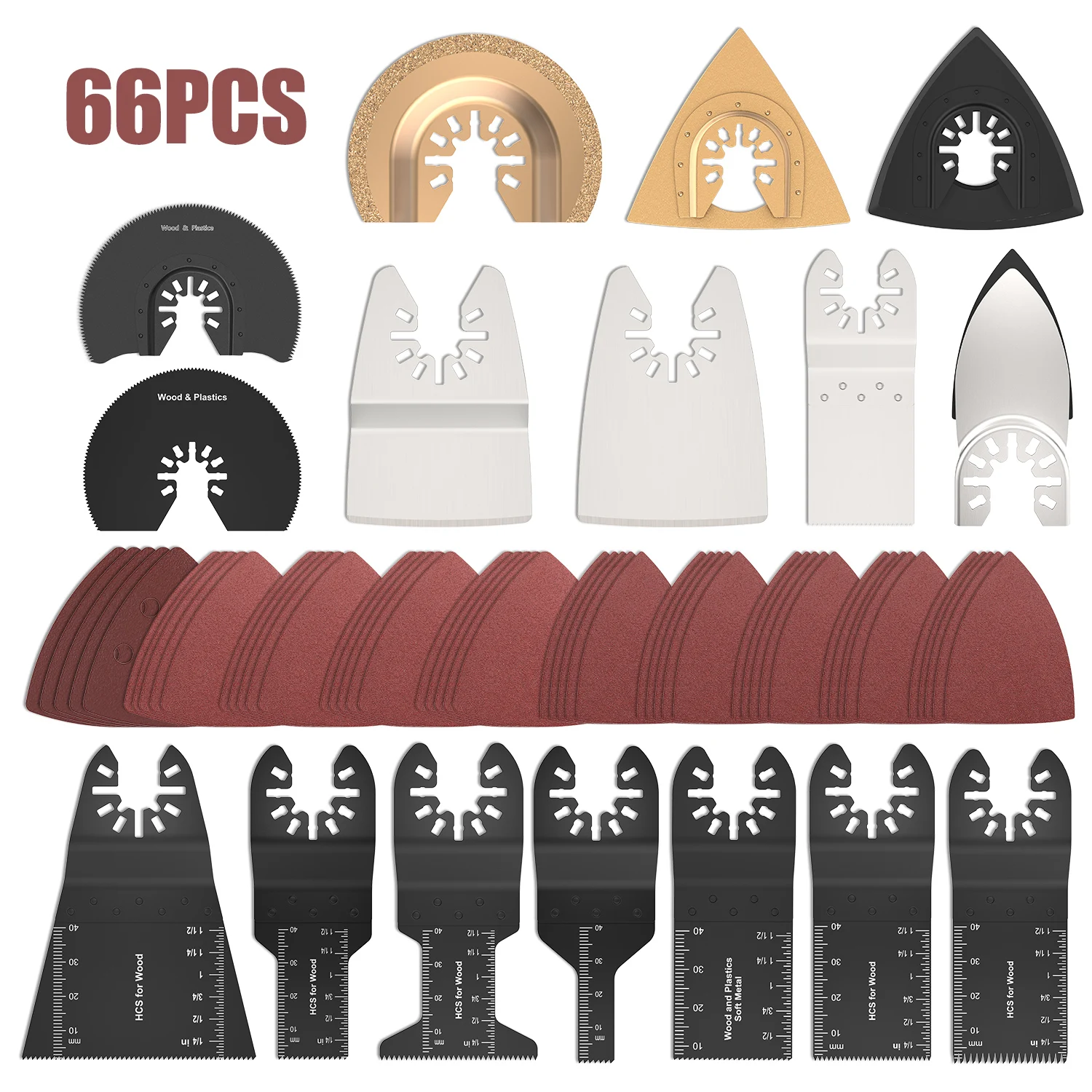 66 шт. Осциллирующие многофункциональные пильные диски для ремонта