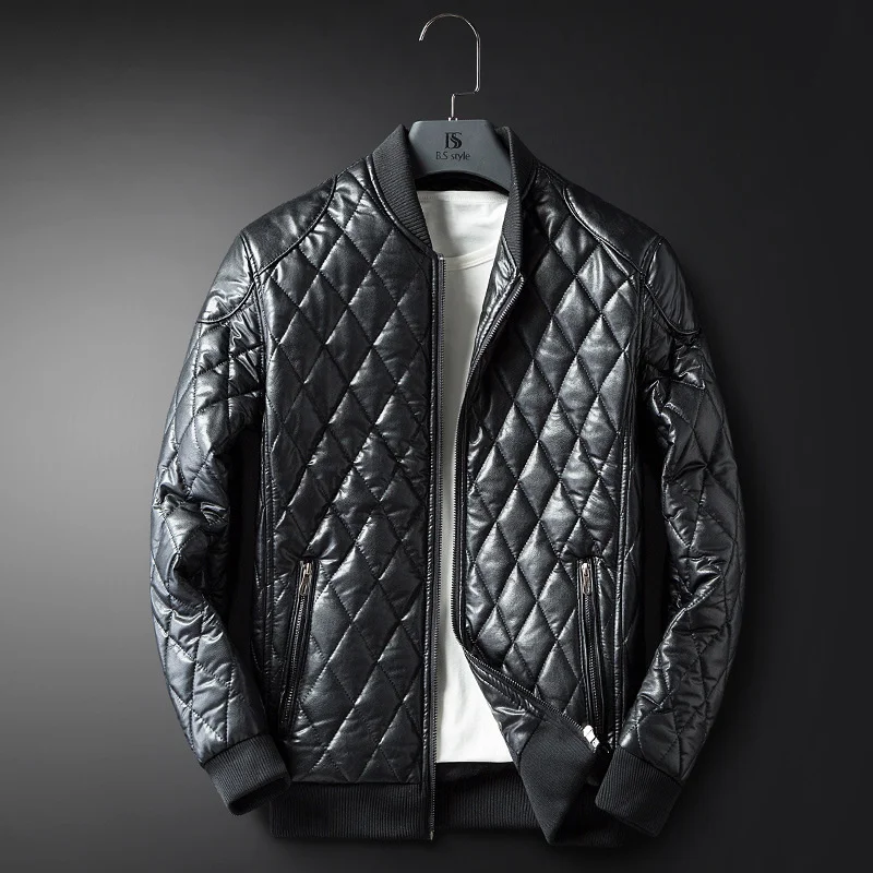 

new men's leather jacket men's leather cotton clothes 2021