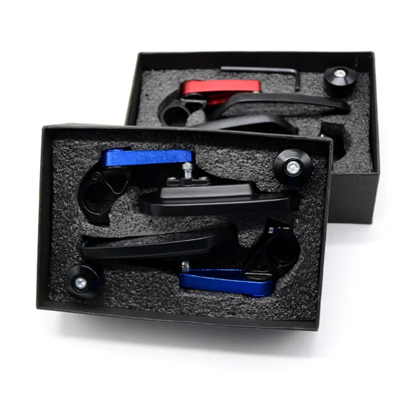 

M-1263 1 Pair 7/8" 22mm Universal Motorcycle Aluminum Rear View Black Handle Bar End Side Rearview Mirrors