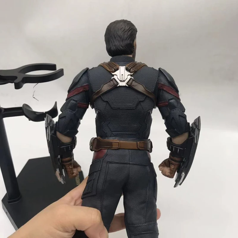 Сумасшедшие игрушки Капитан Америка черный щит версия Endgame ПВХ фигурка Коллекционная модель игрушки куклы Подарки