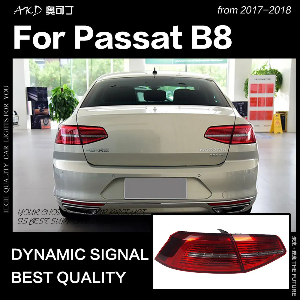 АКД стайлинга автомобилей для VW Passat B8 задние фонари Новинка 2017 года светодиодный