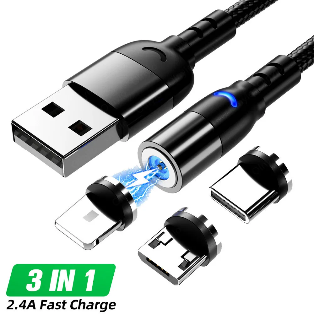 

Oloylo LED Magnetic USB Cable Fast Charging Micro Cable Magnet Charger Data Charge Type C USB Cable Mobile Phone Cable USB Cord