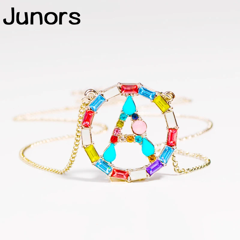 Цвета циркониевое ожерелье с буквенными подвесками женская серебряная цепочка