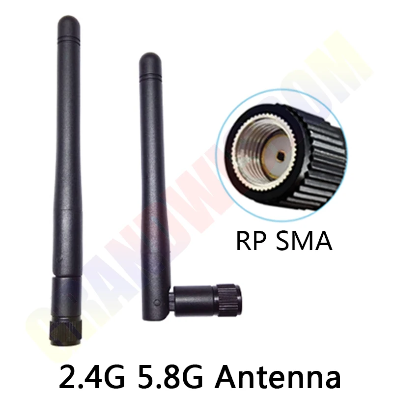 grandwisdom 6pcs 2.4g wifi Antenna 5.8 Ghz 2.4ghz 3dBi SMA feMale Connector Dual Band 5.8G pbx Antenne wireless router antena | Мобильные