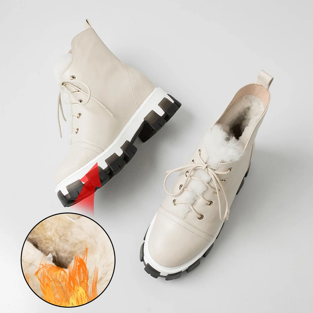 Женские зимние ботинки из натуральной кожи размеры 34 43|Зимние сапоги| |